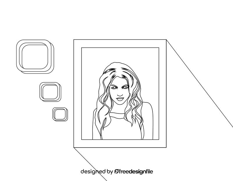 Britney Spears black and white vector