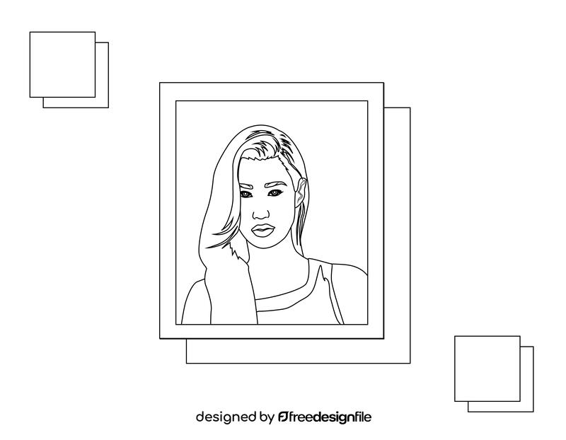 Iggy Azalea black and white vector