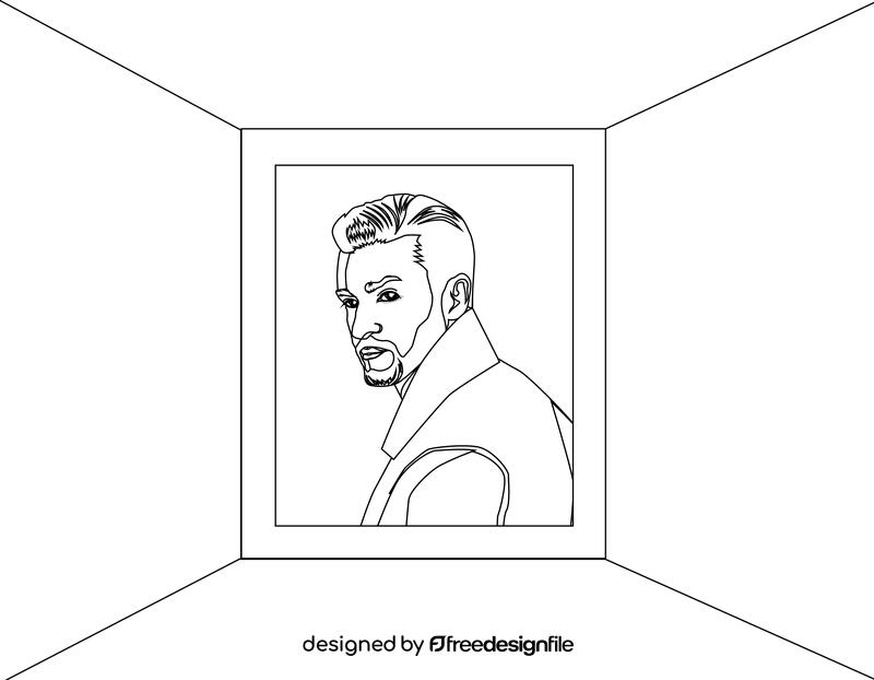 Justin Timberlake black and white vector