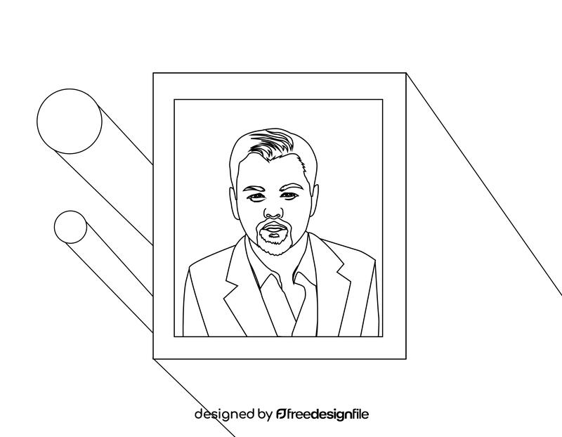 Leonardo Dicaprio black and white vector