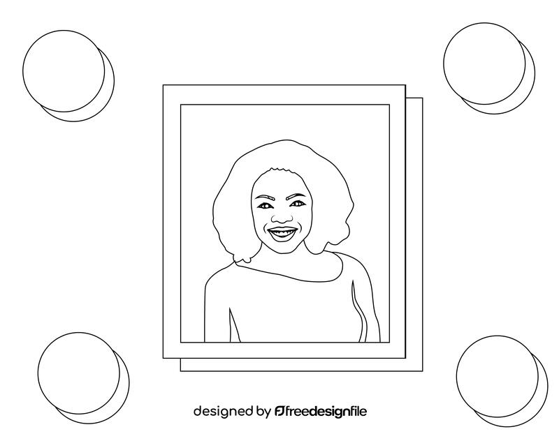 Oprah Winfrey black and white vector