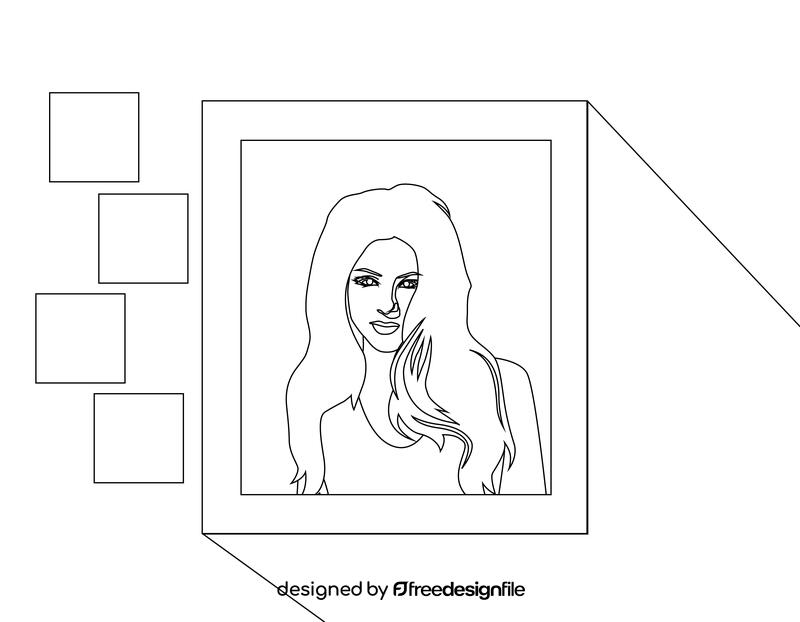 Shakira black and white vector