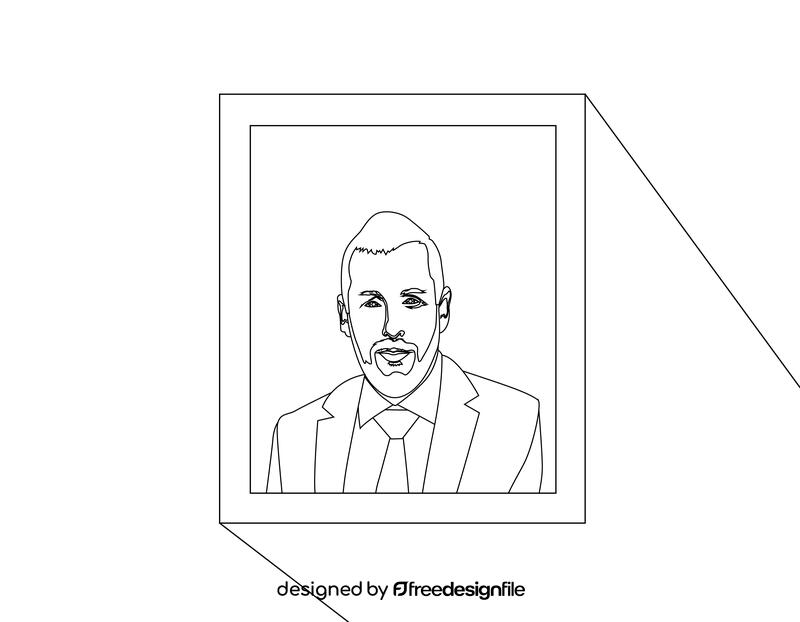 Adam Sandler black and white vector