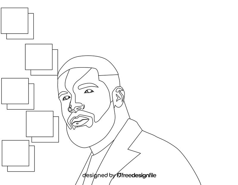 Drake black and white vector