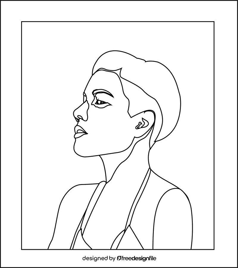 Halsey black and white clipart