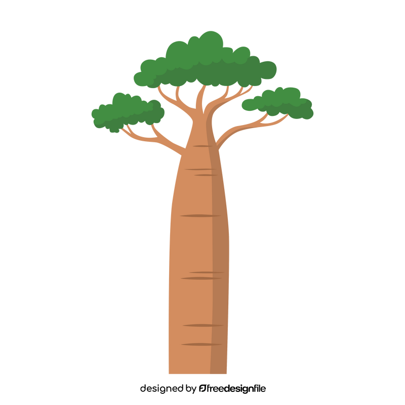 Baobab tree clipart