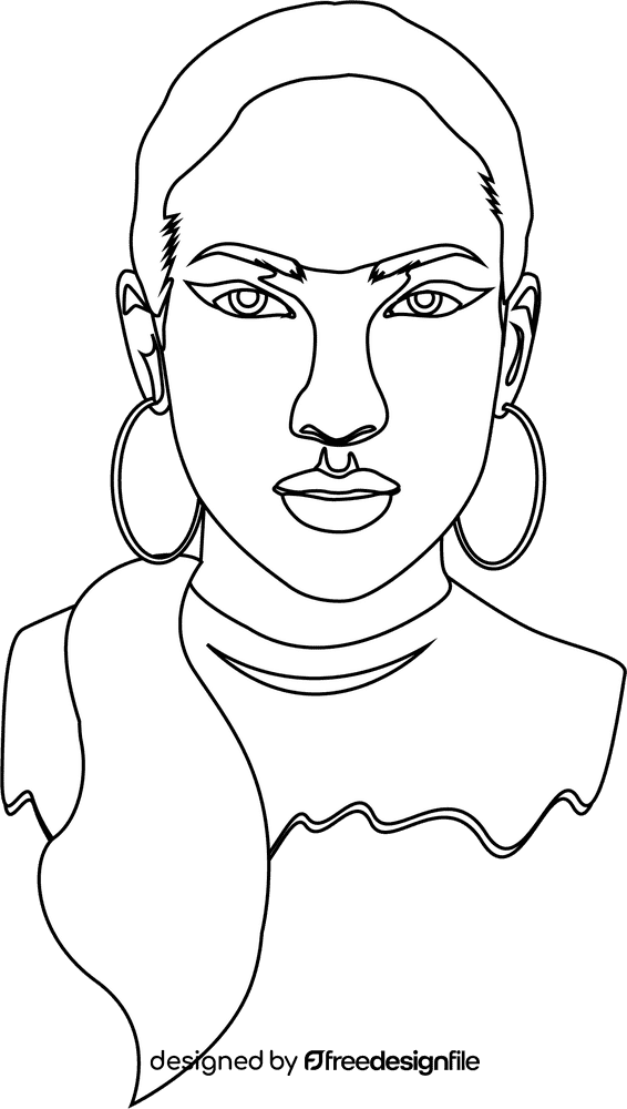 Jennifer Lopez black and white clipart