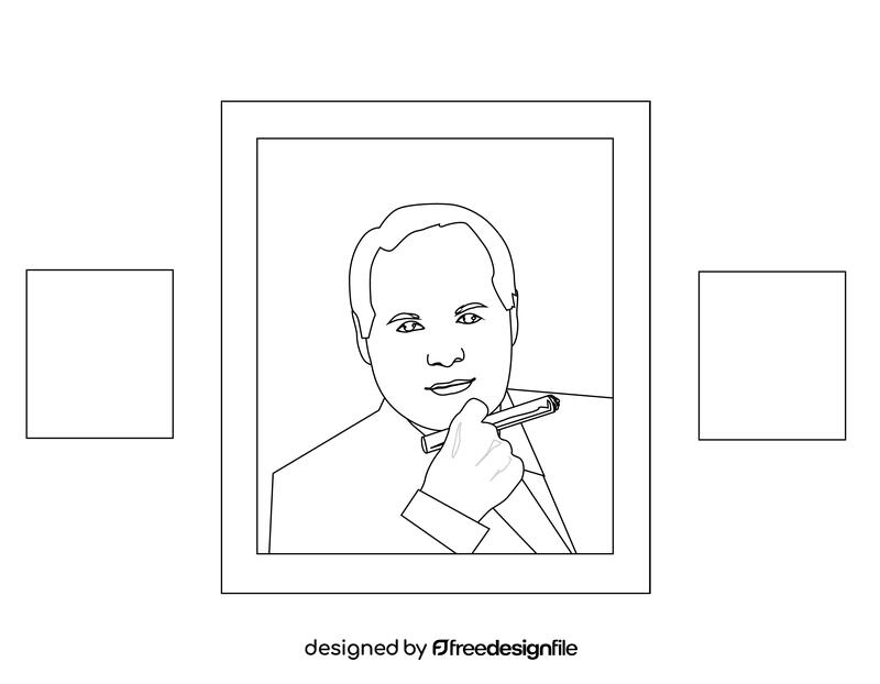 Rush Limbaugh black and white vector