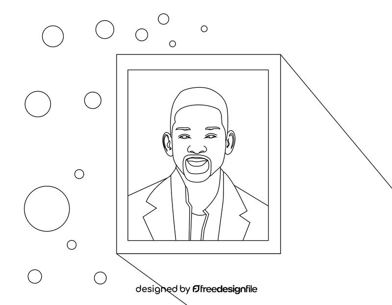 Will Smith black and white vector