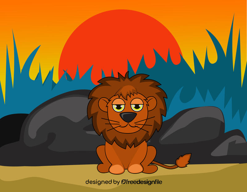 Cute Lion vector