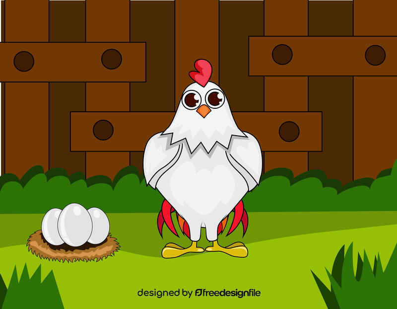 Funny Rooster vector