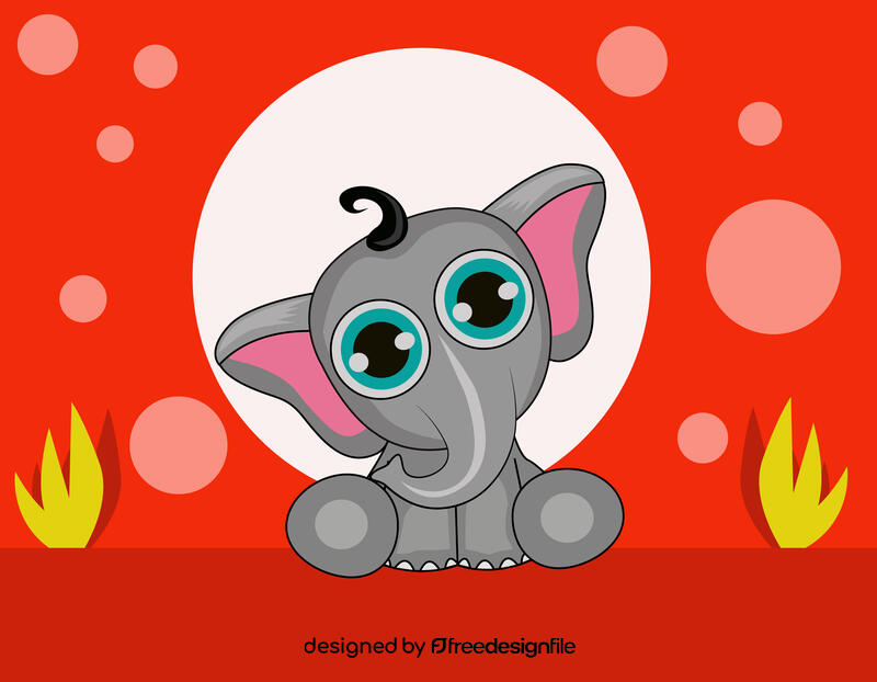 Cute Elephant vector