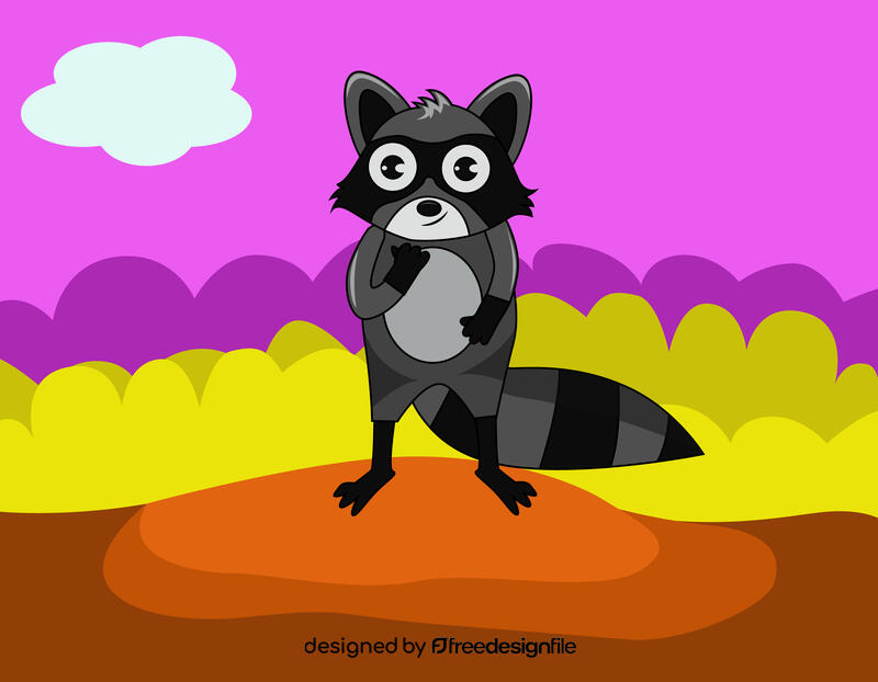 Cute Raccoon vector