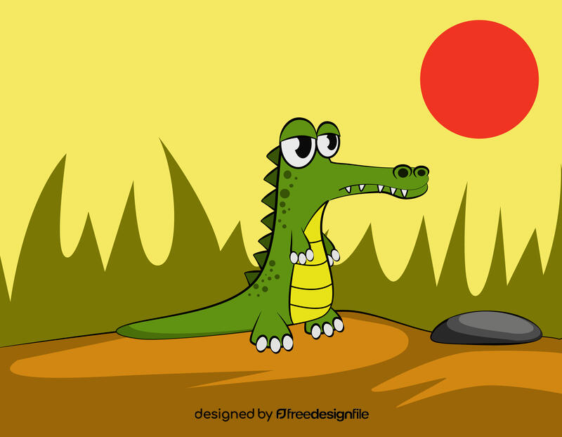 Funny Crocodile vector