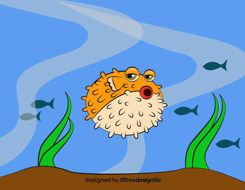 Cute Pufferfish vector