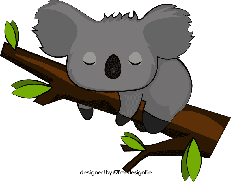 Cute Sleeping Koala clipart