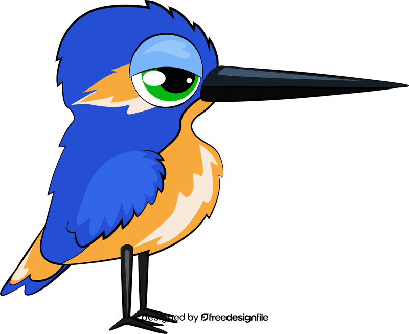 Cute Kingfisher clipart