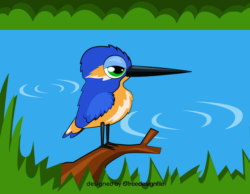 Cute Kingfisher vector