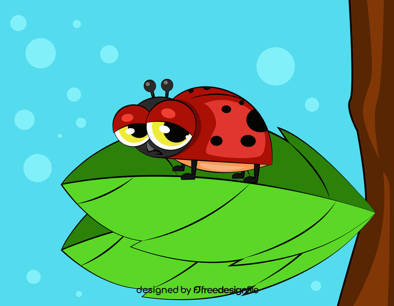 Cute Red Bug vector