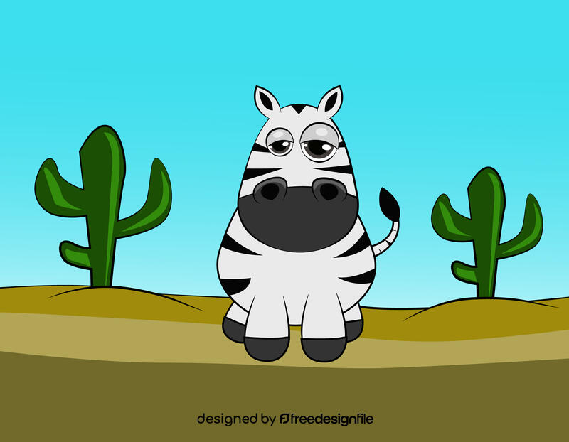 Cute Zebra vector