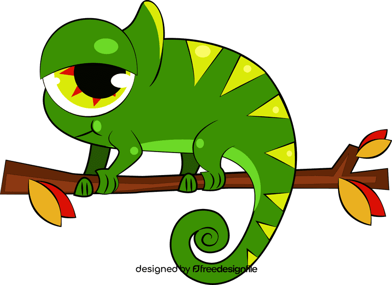 Cute Chameleon clipart