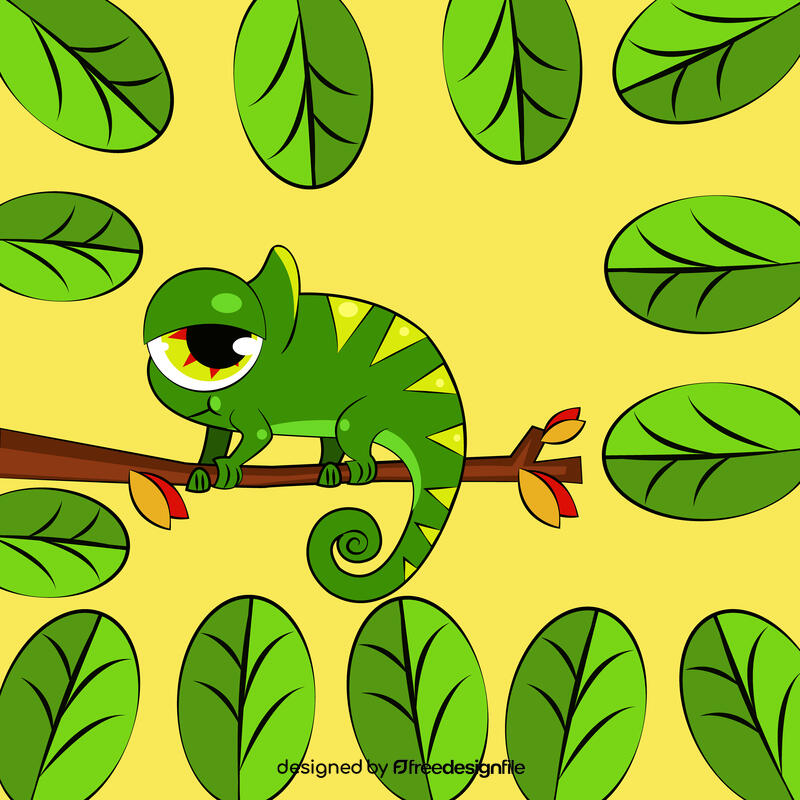 Cute Chameleon vector