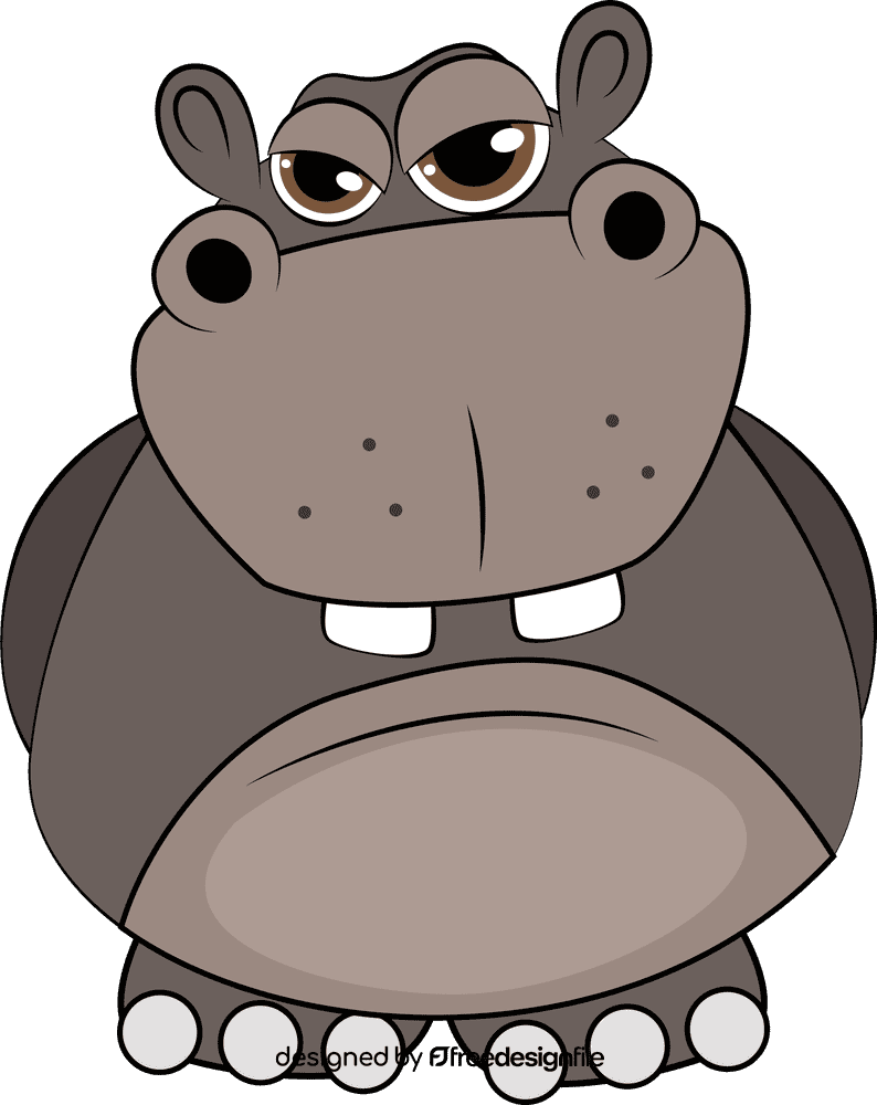 Cute Hippo clipart