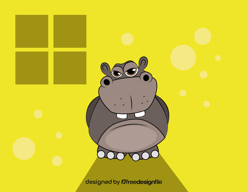 Cute Hippo vector