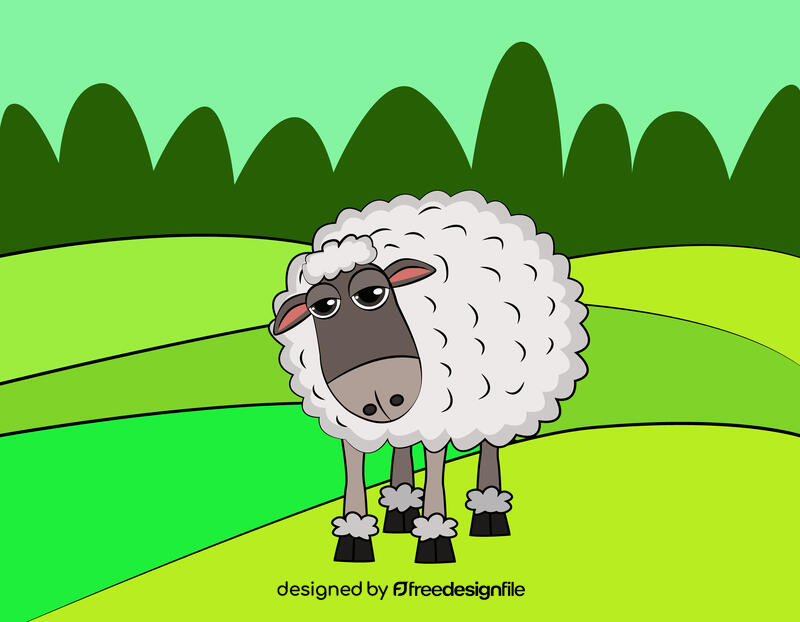 Funny Sheep vector