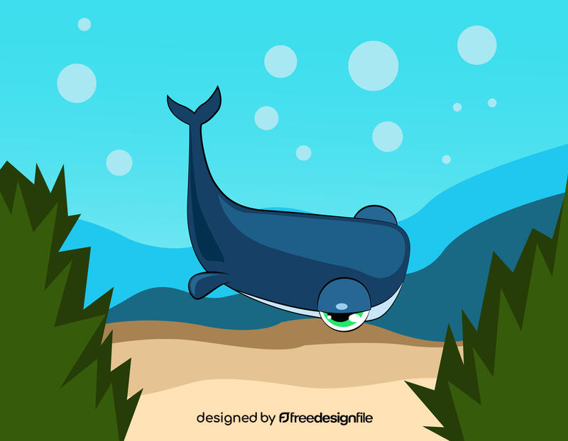 Cute Whale vector