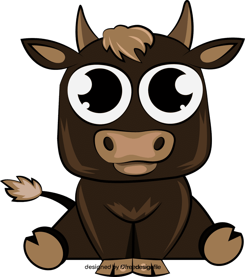 Cute Bull clipart