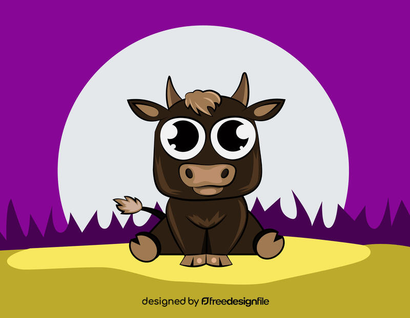 Cute Bull vector