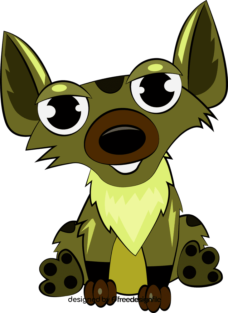 Cute Hyena clipart