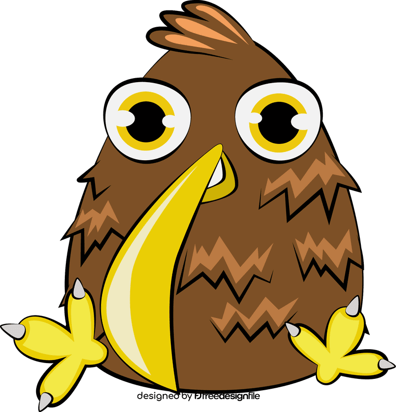 Cute Kiwi bird clipart