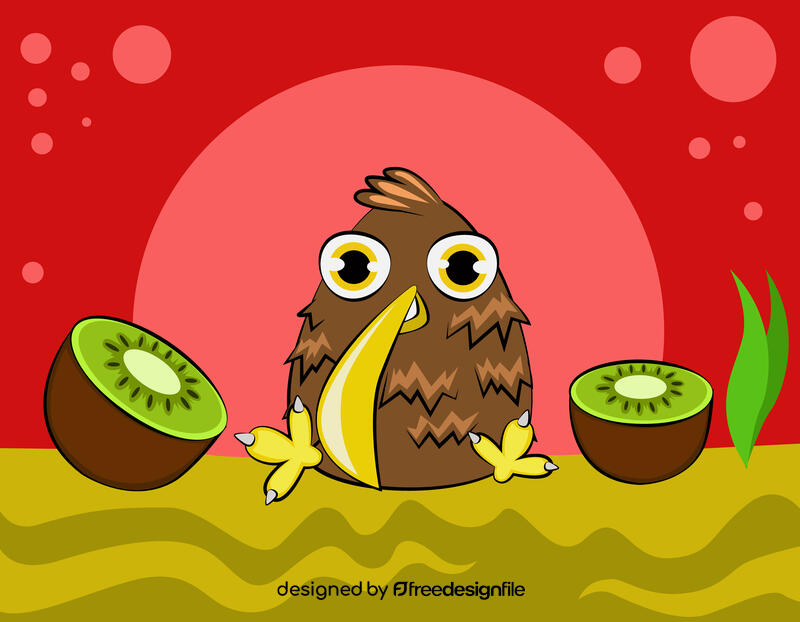 Cute Kiwi bird vector