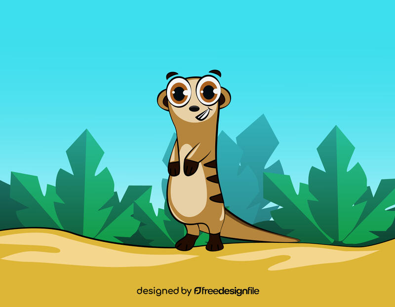 Cute Meerkat vector