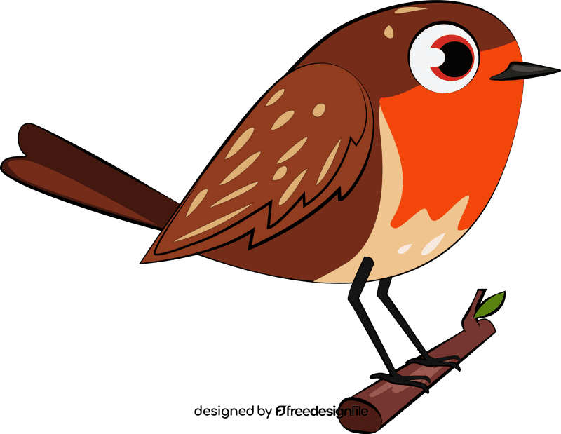 Cute Robin bird clipart