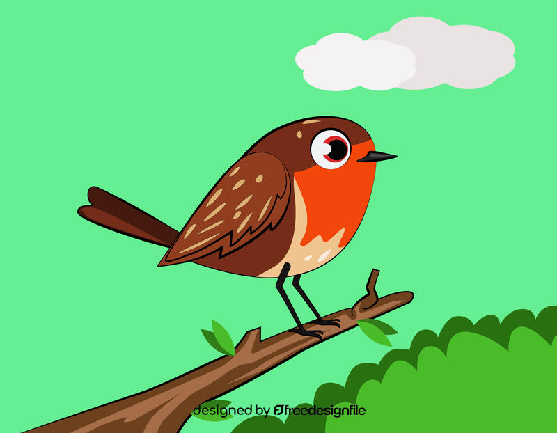 Cute Robin bird vector