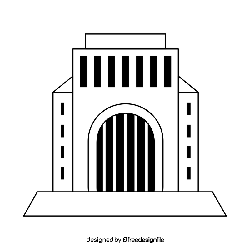 Voortrekker monument black and white clipart