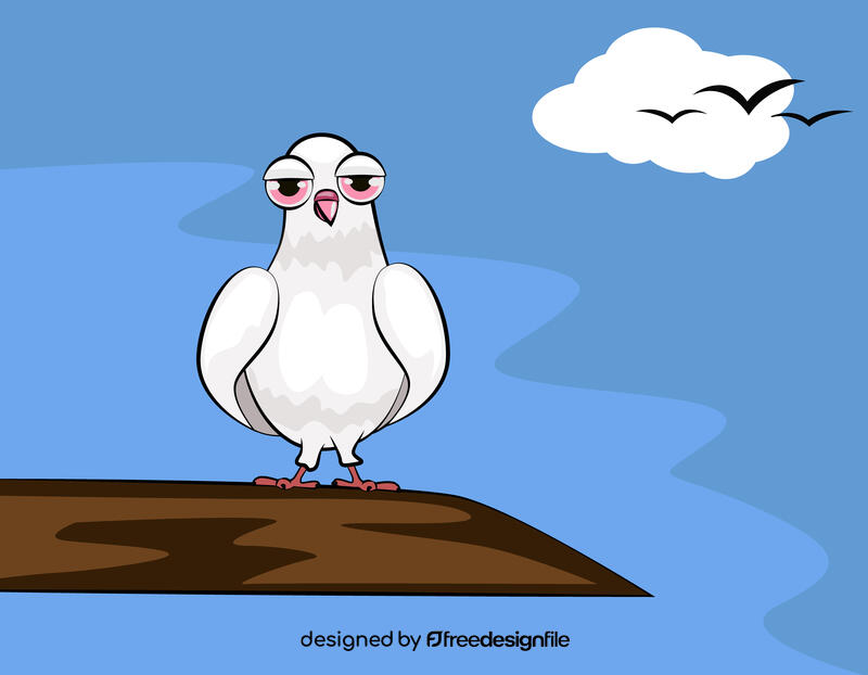 Funny Dove vector