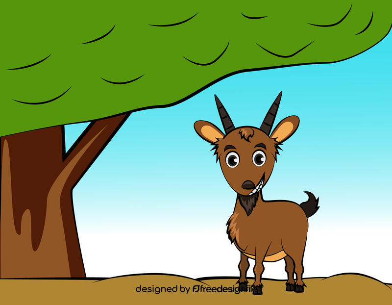 Funny Goat vector