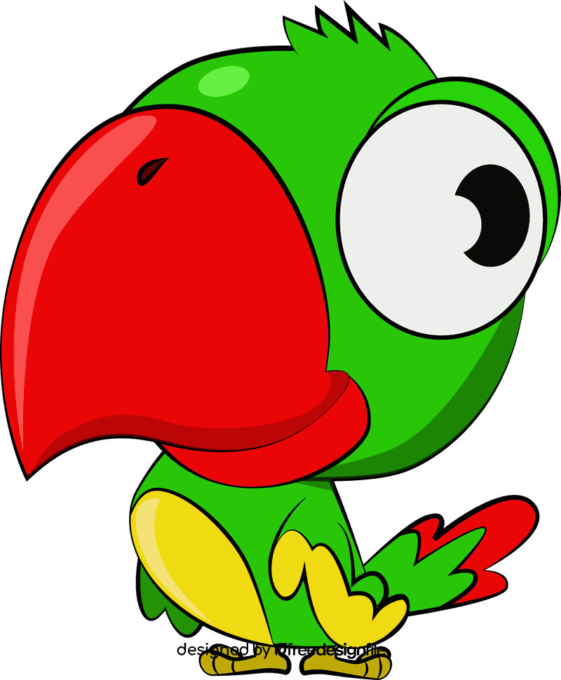 Funny Parrot clipart