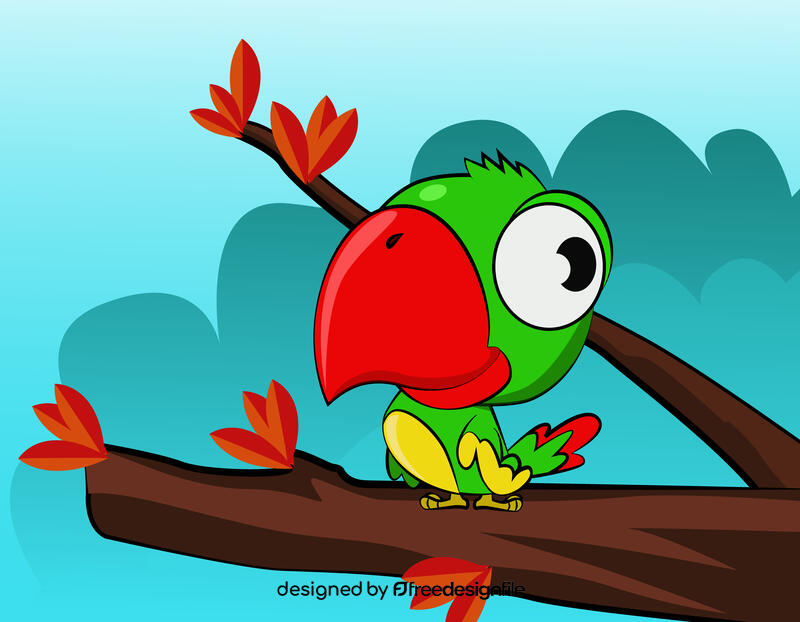 Funny Parrot vector