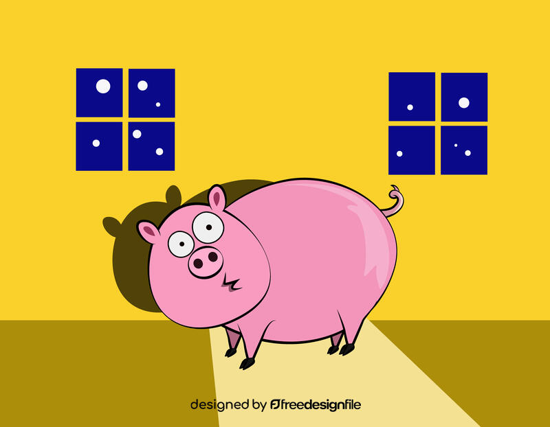 Funny Pig vector