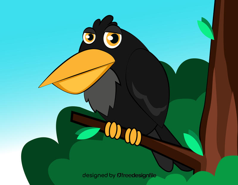 Funny Raven vector