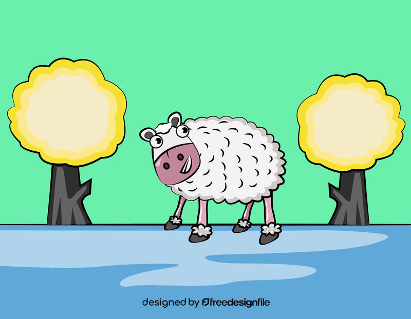 Funny Sheep vector