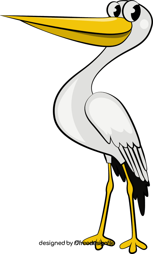 Funny Stork clipart