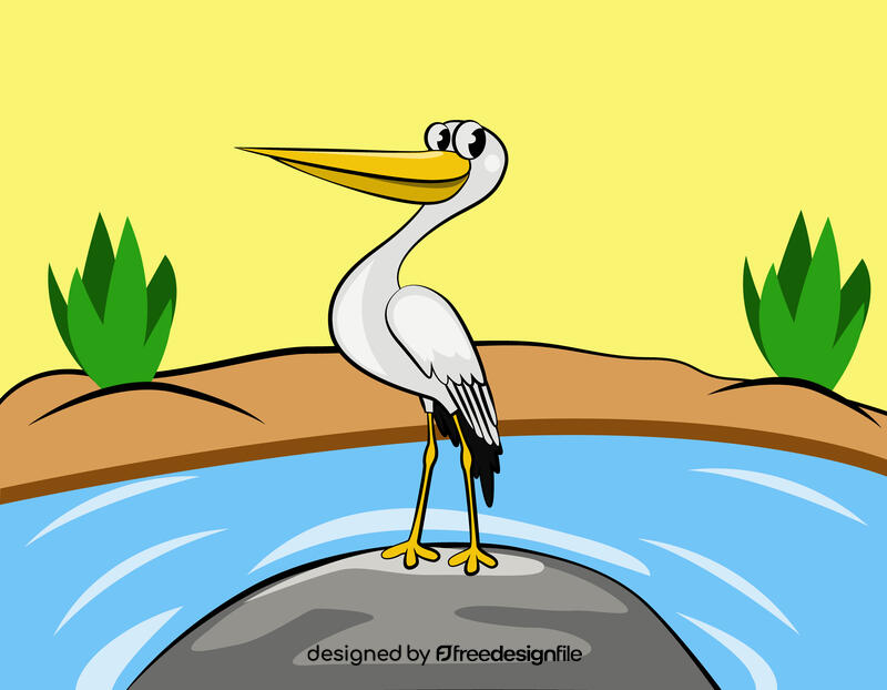 Funny Stork vector