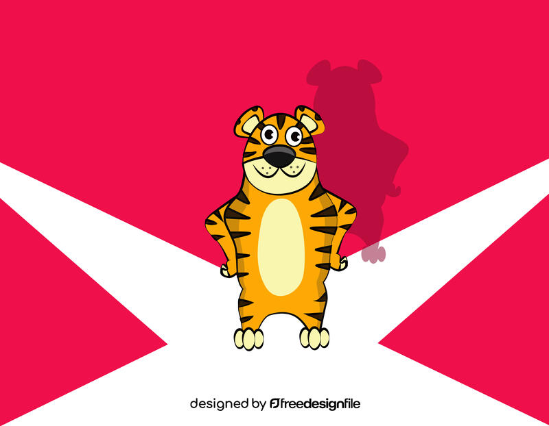 Funny Tiger vector