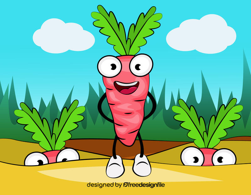 Funny Carrot vector